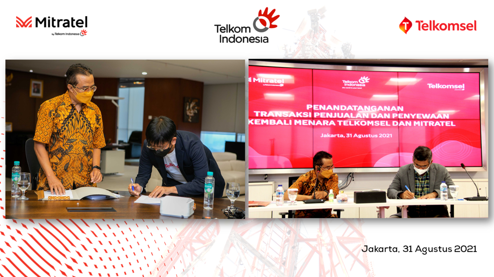 Telkomsel dan Mitratel Kembali Melakukan Aksi Korporasi dengan Pengalihan Kepemilikan 4.000 unit Menara Telekomunikasi