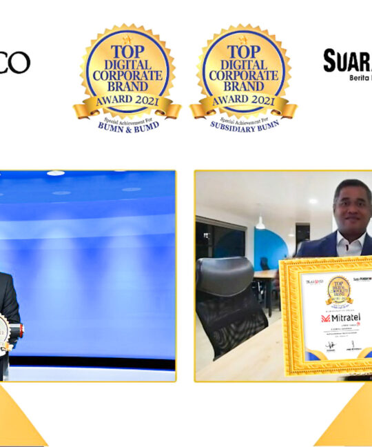 Mitratel Raih Penghargaan TOP Digital Corporate Brand Award 2021
