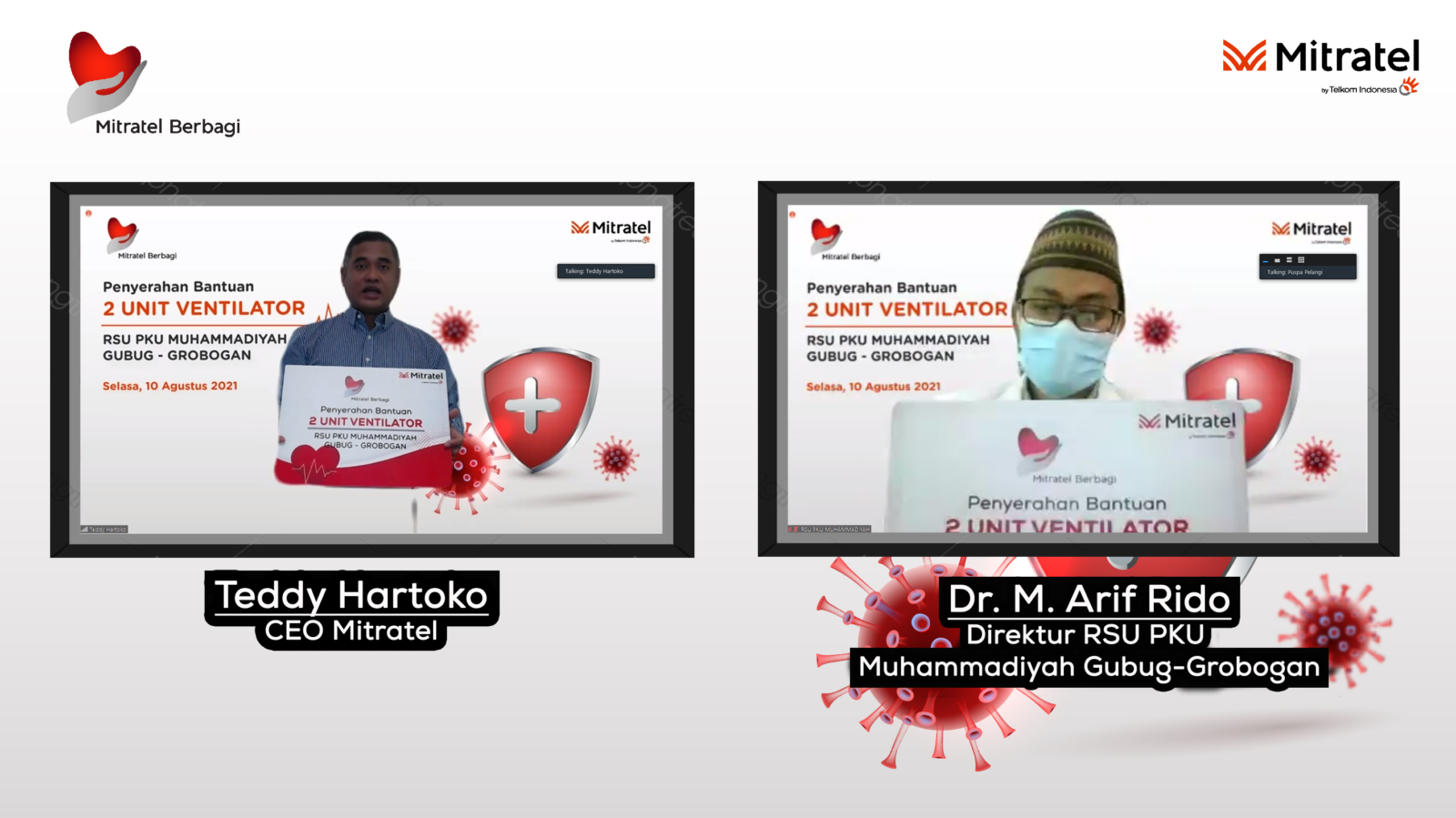 Mitratel Menyalurkan Bantuan 2 Unit Ventilator kepada RSU PKU Muhammadiyah Gubug Grobogan