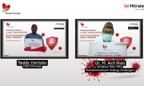 Mitratel Menyalurkan Bantuan 2 Unit Ventilator kepada RSU PKU Muhammadiyah Gubug Grobogan